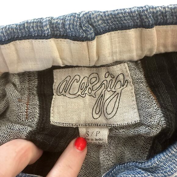 Ace & Jig Women's Boro Sea Lined Linen Pleat Striped Mini Skirt - Small - Picture 7 of 8